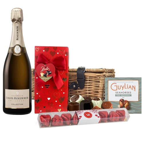 Louis Roederer Collection 245 Champagne 75cl And Chocolate Love You Hamper